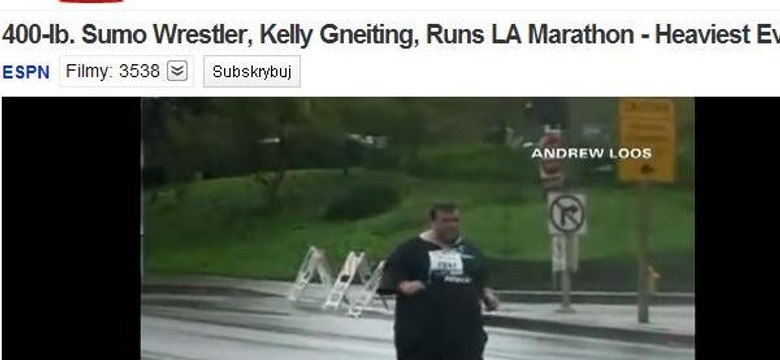 Zobacz najcięższego człowieka, który przebiegł maraton