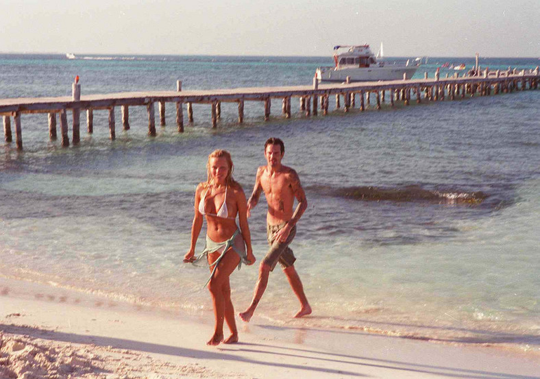 Pam Anderson i Tommy Lee podczas miesiąca miodowego