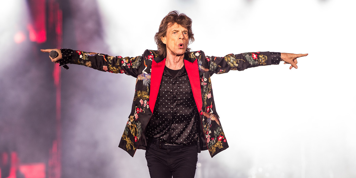 Mick Jagger na scenie w 2017 r.