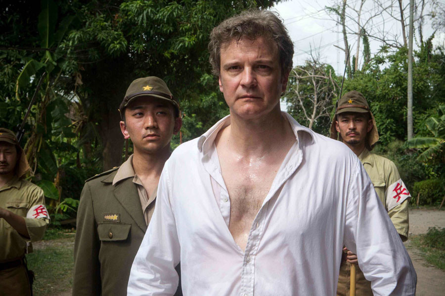 Colin Firth jako Eric Lomax w filmie "Droga do zapomnienia" (2013)