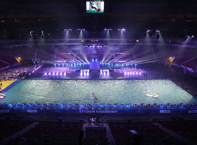 Stadion Narodowy w Warszawie, podczas Halowego Pucharu Świata PWA w Windsurfingu