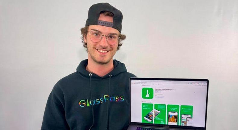 Riley McDonnell, the 24-year-old founder of the high-end-bong marketplace GlassPass.