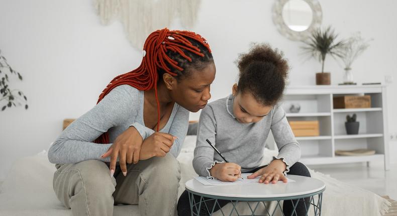 Stock image of a mother and child