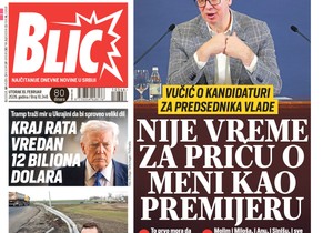 Blic naslovna strana za 10.2.