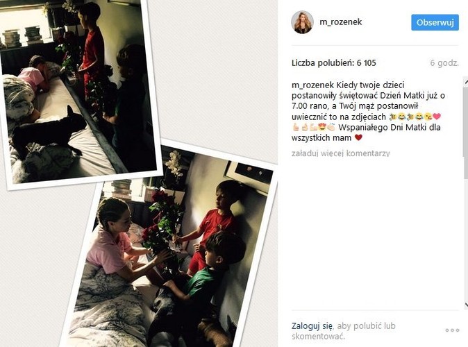 Małgorzata Rozenek z synami