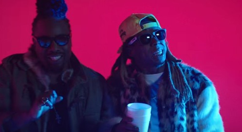 Wale and Lil Wayne vibing in Running back visual