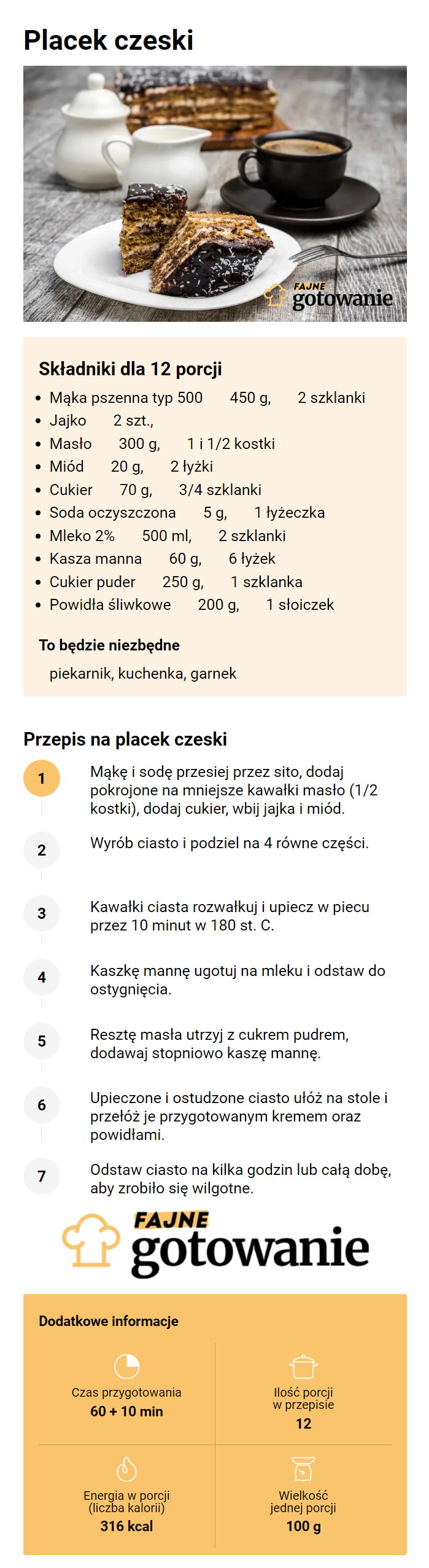 Placek czeski