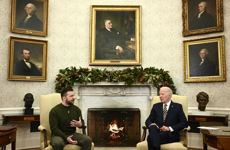 Wołodymyr Zełenski i Joe Biden w Białym Domu, 21 grudnia 2022 r.