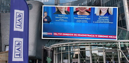 Gorąco przed siedzibą telewizji. Szykuje się wielka manifestacja. Na paskach TVP Info aż kipi