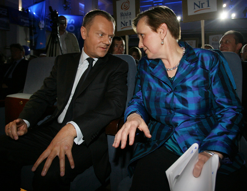 Donald Tusk i Róża Thun w 2009 r.