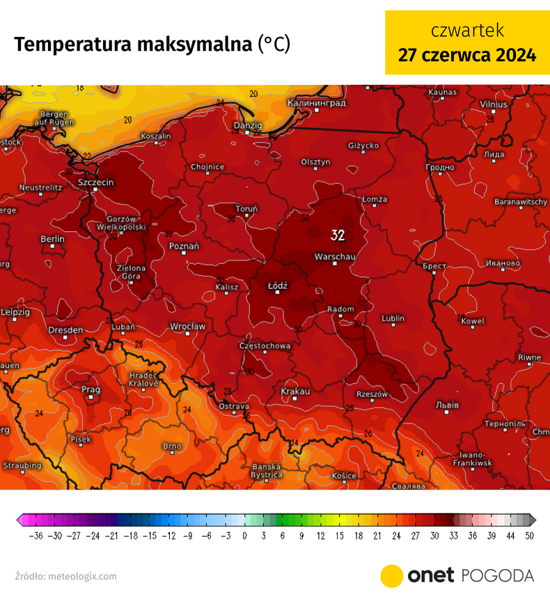 W czwartek niemal cała Polska będzie skąpana w gorącu i upale