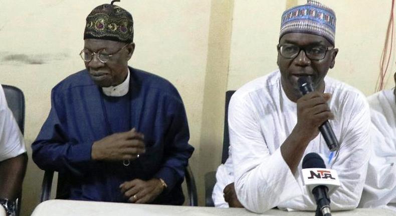 Minister of Information and Culture, Alhaji Lai Mohammed and Kwara state Governor, Abdulrahman Abdulrazaq. 