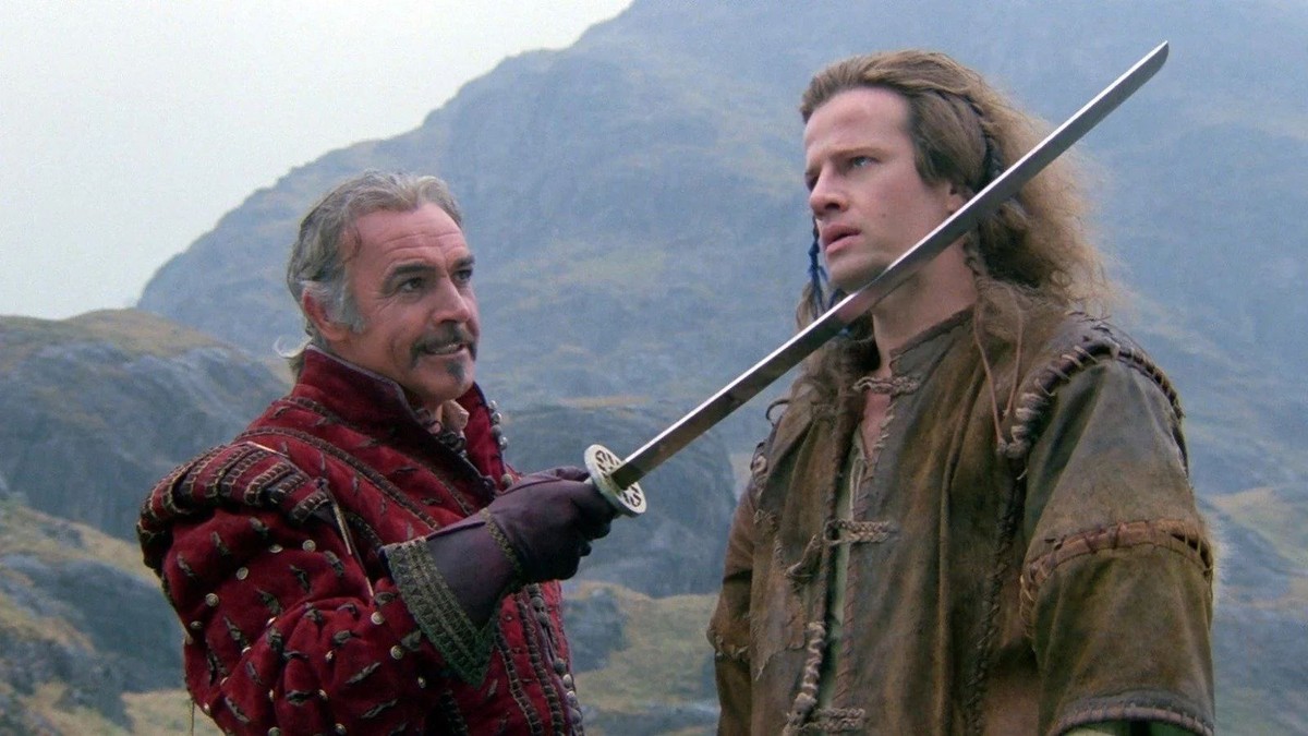 Sean Connery i Christopher Lambert w filmie "Nieśmiertelny" (1986)