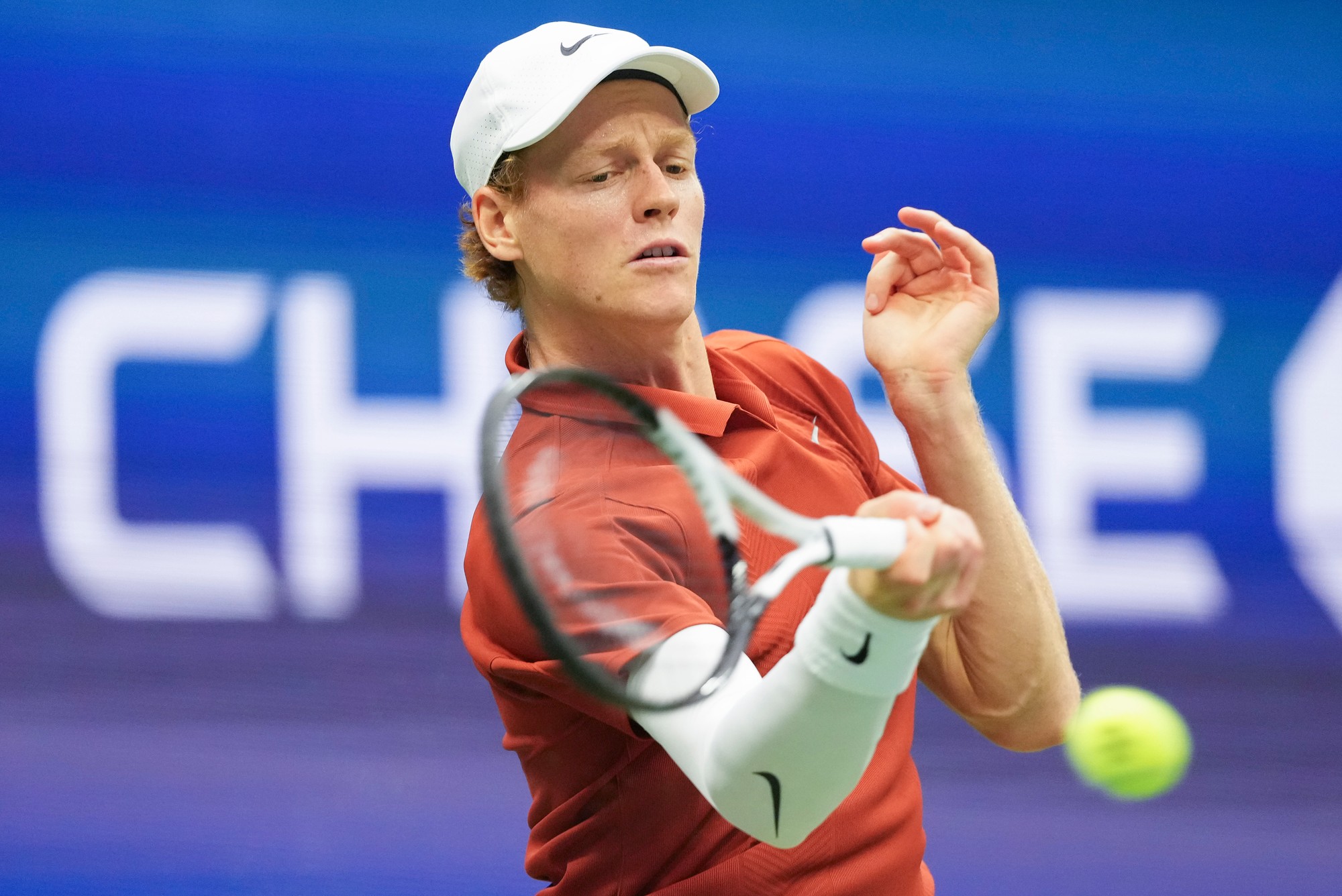 Taliansky tenista Jannik Sinner počas finále US Open 2025. 