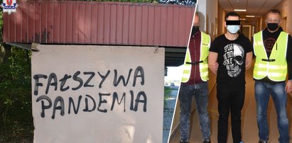 Pisali, że nie ma pandemii na blokach. Policja ich złapała i teraz usłyszeli zarzuty. Jakie?