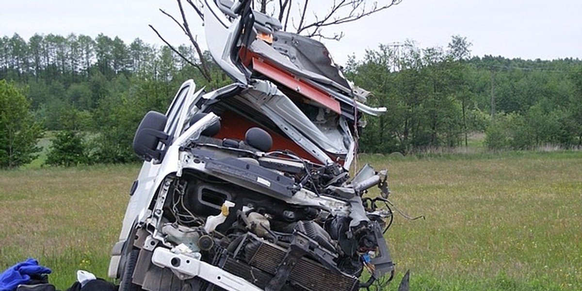 Wypadek busa na Podkarpaciu