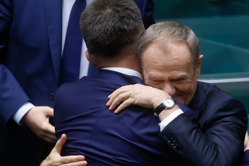 Szymon Hołownia i Donald Tusk