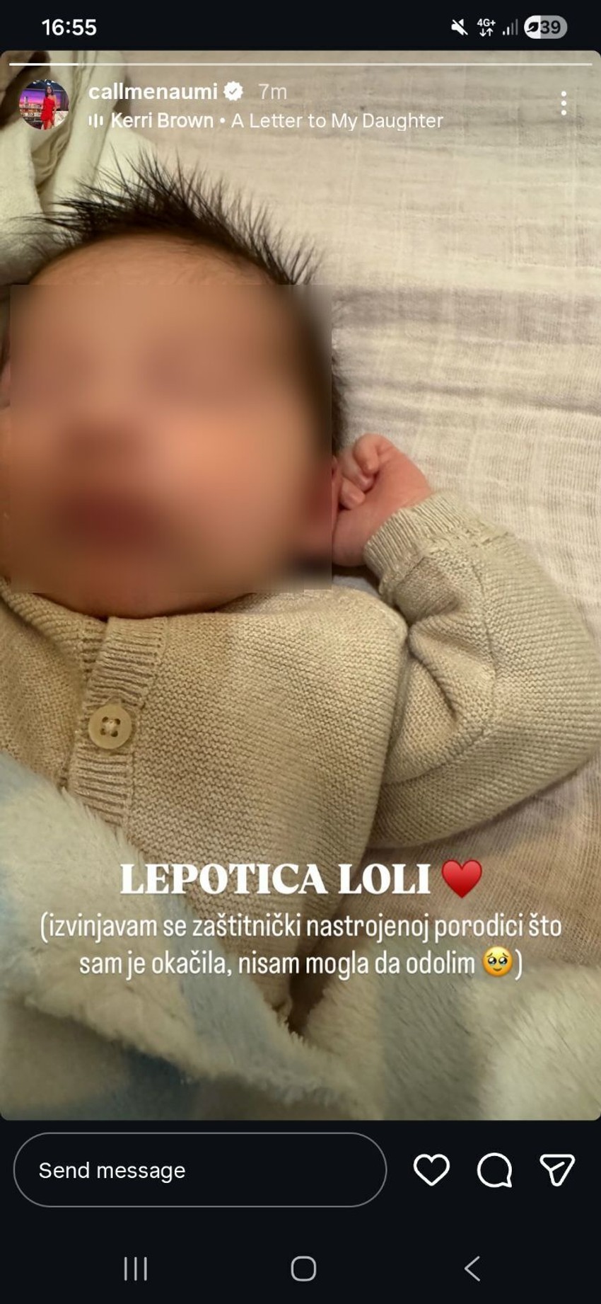 Mina Naumović podelila fotografiju ćerke