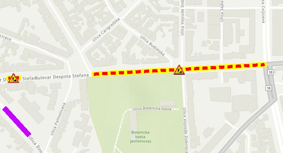 Radovi u Bulevaru despota Stefana