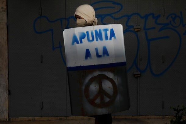 The Wider Image: Venezuela's shield-bearing protesters