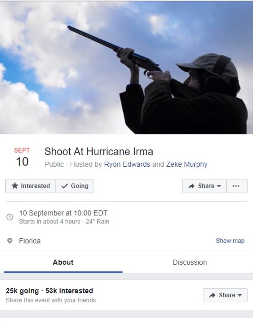 Događaj "Pucaj na Irmu" je organizovan preko Fejsbuka