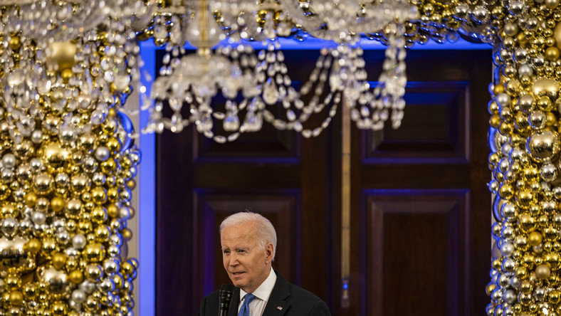 Joe Biden podczas obchodów Chanuki w Białym Domu