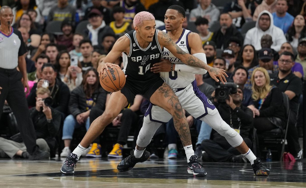 Jeremy Sochan i Russell Westbrook