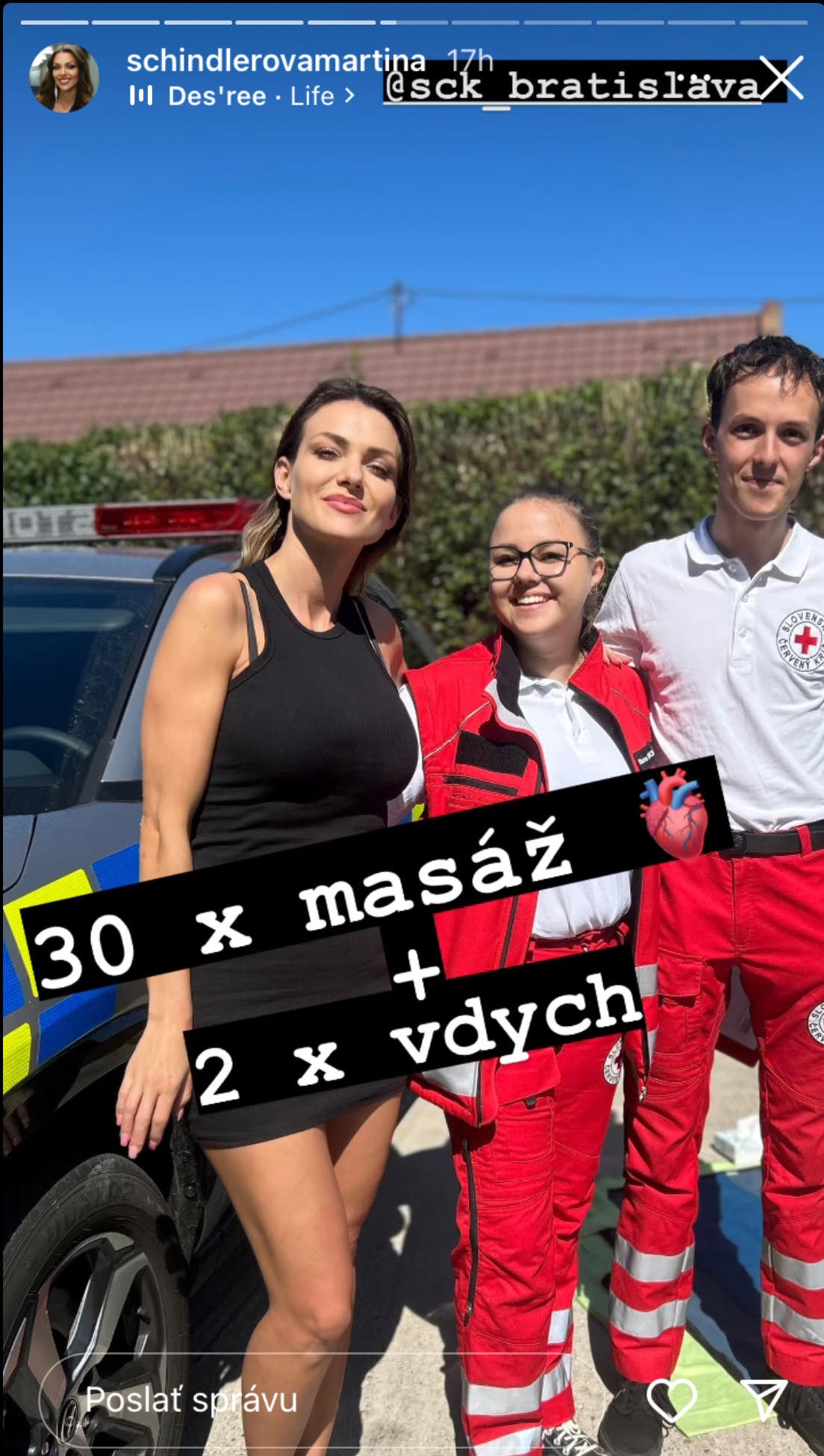 Speváčka ukázala svoje vedomosti z prvej pomoci.