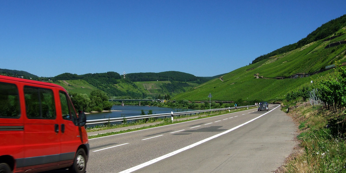 autostrada, samochód, Moselle