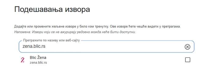 Preffered source Blic žena