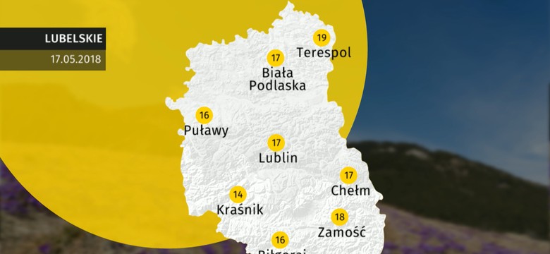 Prognoza pogody dla woj. lubelskiego - 17.05