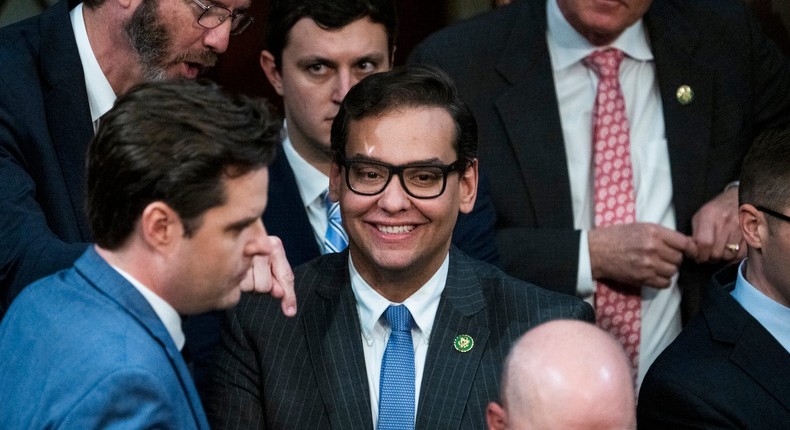 Republican Rep. George Santos of New York in the House chamber on January 4, 2023.Tom Williams/CQ-Roll Call via Getty Images