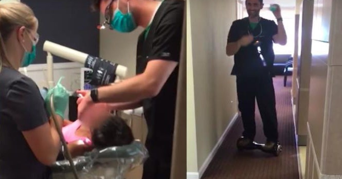A dentist who pulled someone's tooth while riding a hoverboard has been
