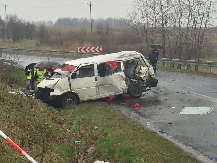 Wypadek piłkarzy z Wólczanki Wólka Pełkińska