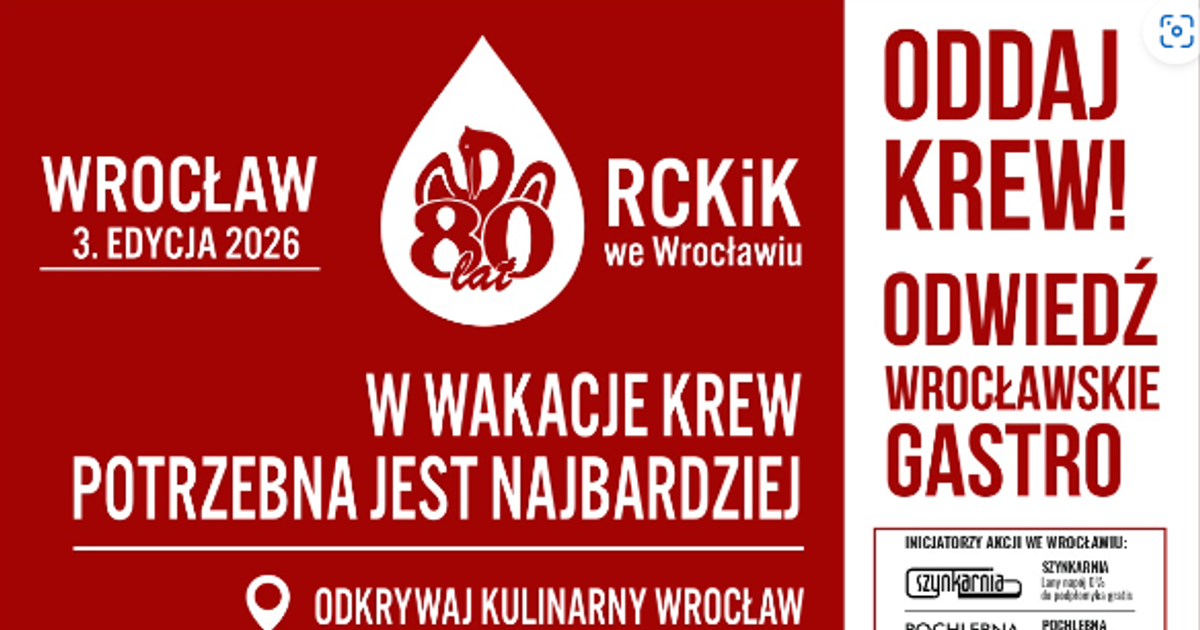 Oddaj krew, odwiedź gastro!