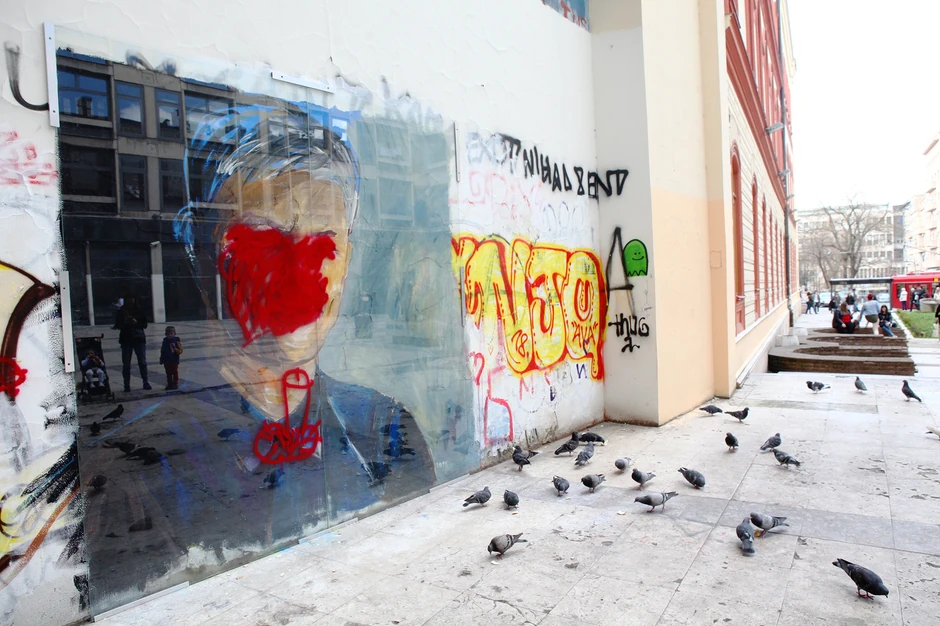 Uništen mural Zoranu Đinđiću