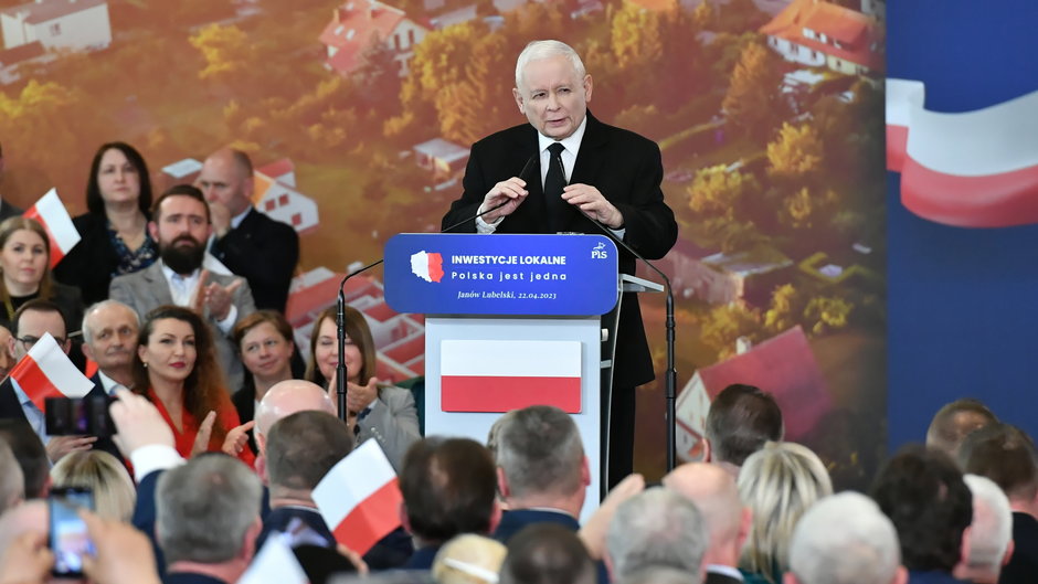 Jarosław Kaczyński w Janowie Lubelskim