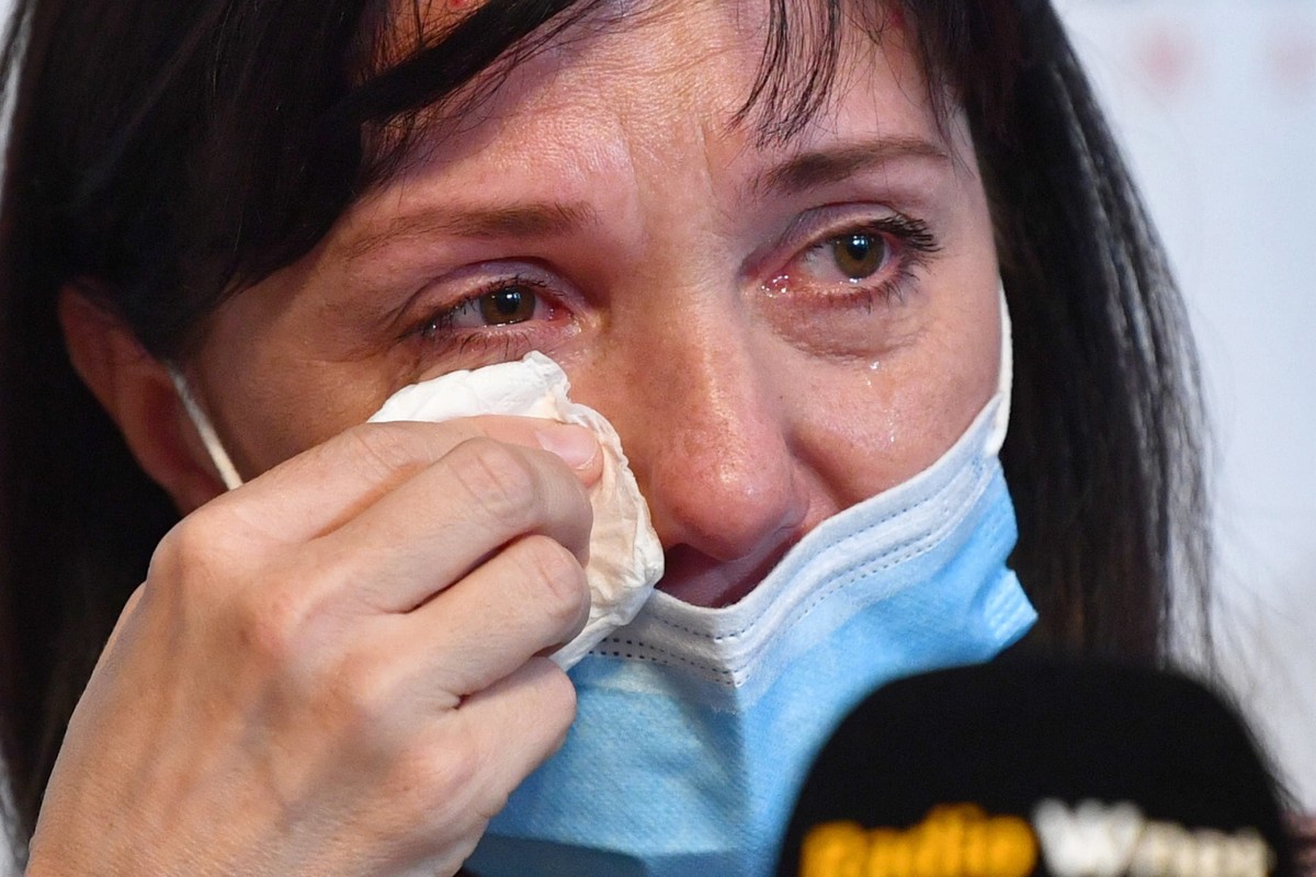 Matka zatrzymanego przez władze Białorusi byłego redaktora kanału NEXTA Ramana Pratasiewicza Natalia Pratasiewicz
