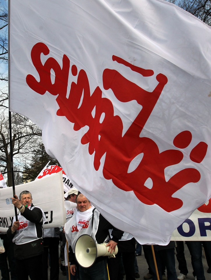 WARSZAWA KPRM PROTEST NSZZ SOLIDARNOŚĆ EMERYTURY