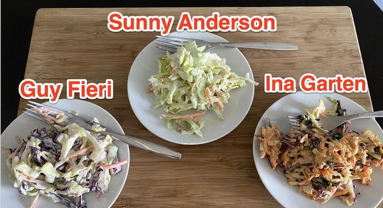 I'm a big lover of coleslaw and decided to compare recipes from three different celebrity chefs.Paige Bennett