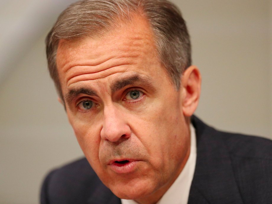 Bank of England Governor Mark Carney — the bank expects inflation to peak at 3% next month.