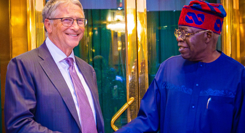 Bill Gates and President Bola Ahmed Tinubu. [TheNation]