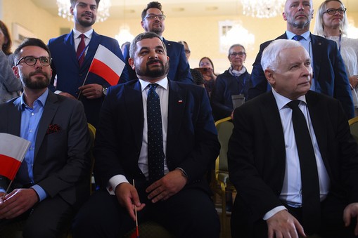 Jarosław Kaczyński na spotkaniu z sympatykami w Sochaczewie