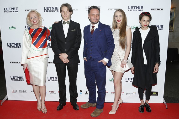 Twórcy 'Letniego przesilenia': Agnieszka Krukówna, Filip Piotrowicz, reżyser Michał Rogalski, Urszula Bogucka, Maria Semotiuk