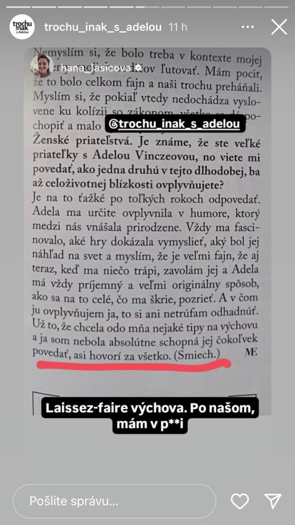 Lasicová aj Vinczeová zdieľali rozhovor na sociálnej sieti.
