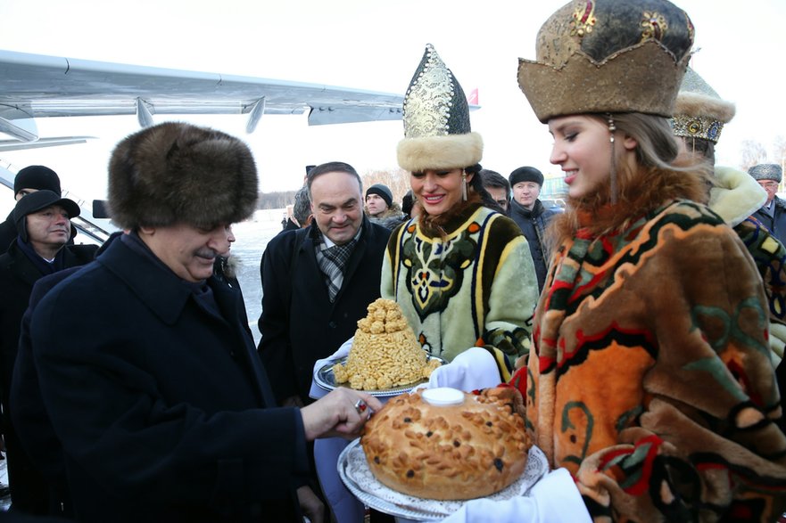 Turecki premier Binali Yıldırım w Kazaniu w Tatarstanie, 2016 r.