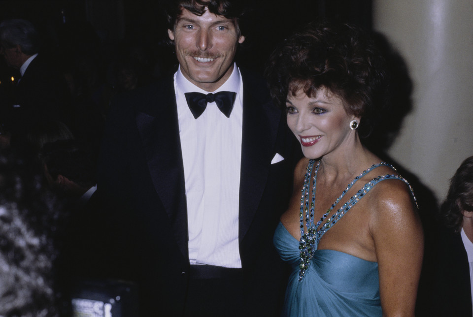 Christopher Reeve i Joan Collins w 1983 r.