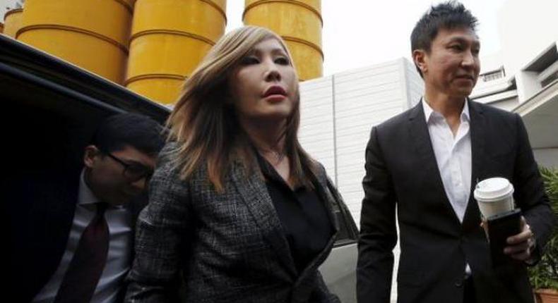 City Harvest Church founder, Kong Hee and his wife, Sun Ho, also known as Ho Yeow Sun, arrive at the State Courts in Singapore