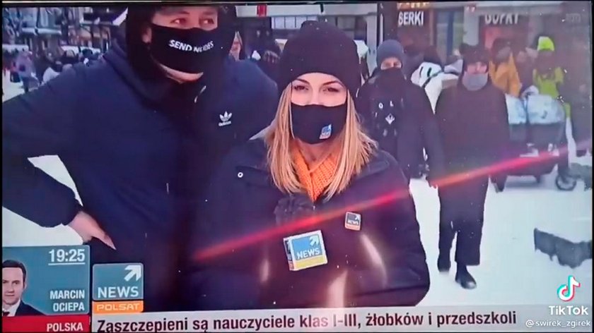 Turysta z Zakopanego wszedł w kadr reporterce. Powiedział dosadnie, co sądzi o PiS