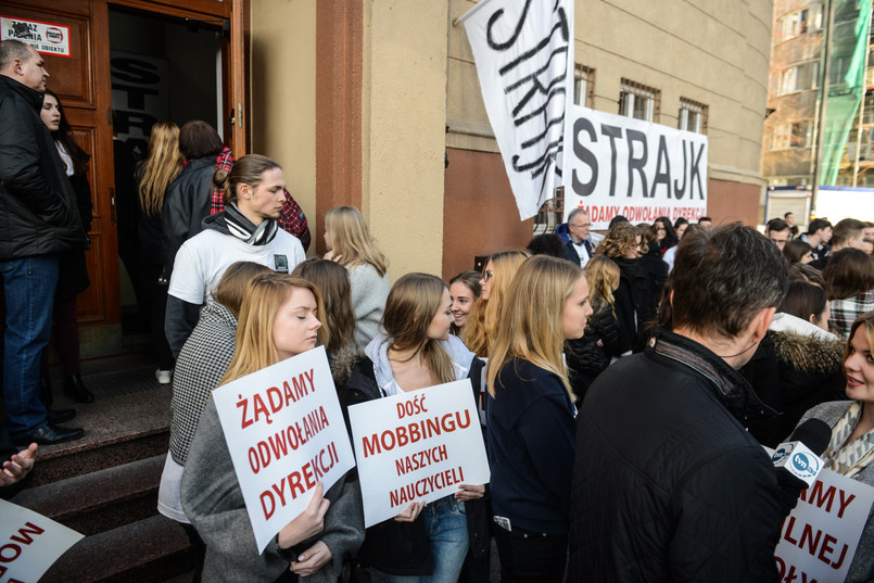 Strajk w szkole nr 22 im. E. Konopczyńskiego.